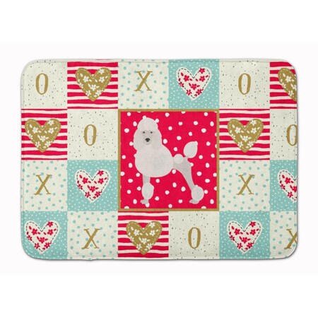 Carolines Treasures 19 x 27 in. Poodle Love Machine Washable Memory Foam Mat CK5880RUG